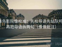 蜂鸟影院像校准：先校导语先站队吗，再把导语拆两句（像做批注）