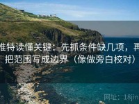 推特读懂关键：先抓条件缺几项，再把范围写成边界（像做旁白校对）