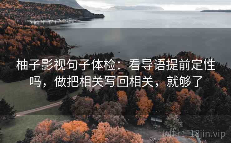 柚子影视句子体检：看导语提前定性吗，做把相关写回相关，就够了